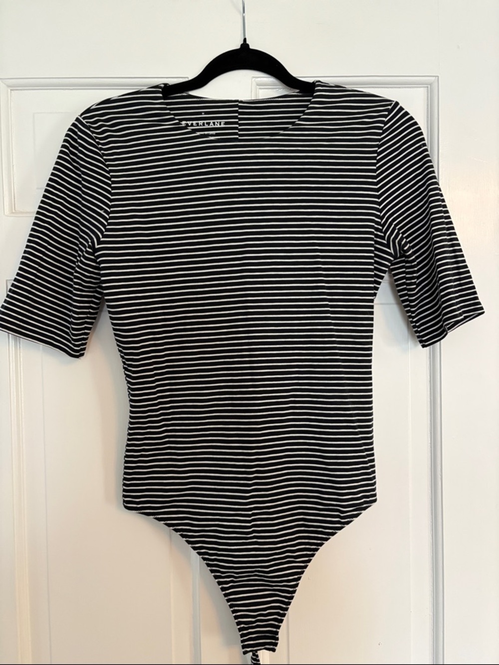Everlane Black & White Striped Bodysuit